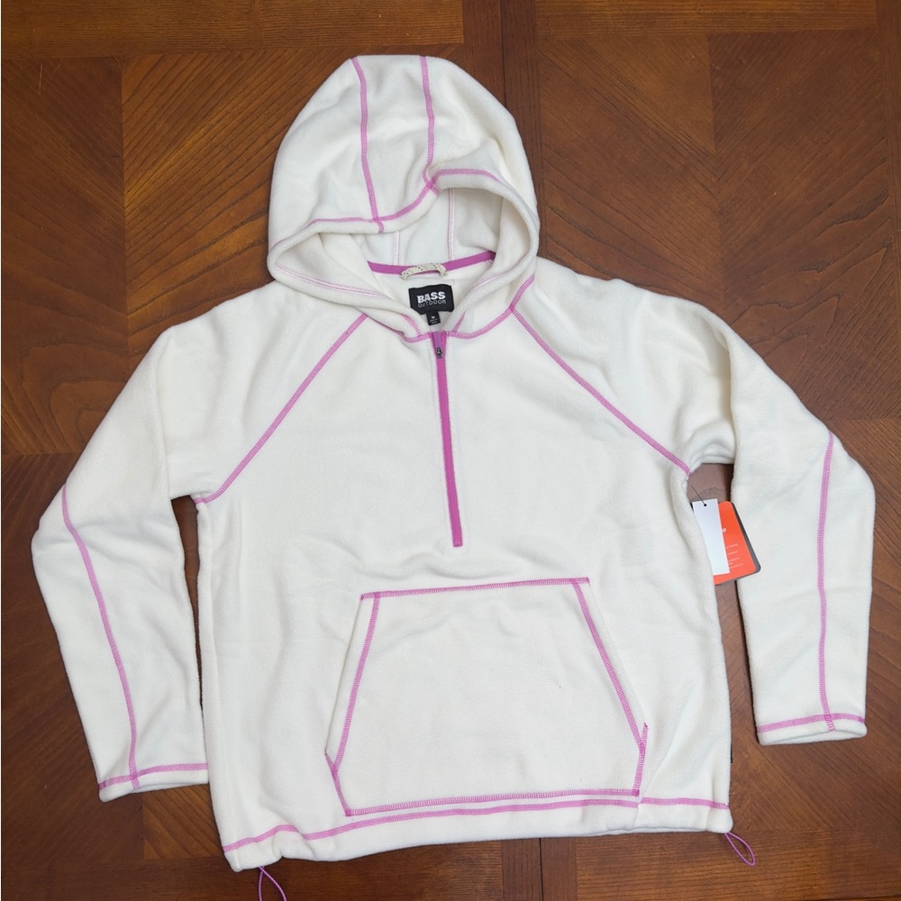 Bass White and Pink Hoodie